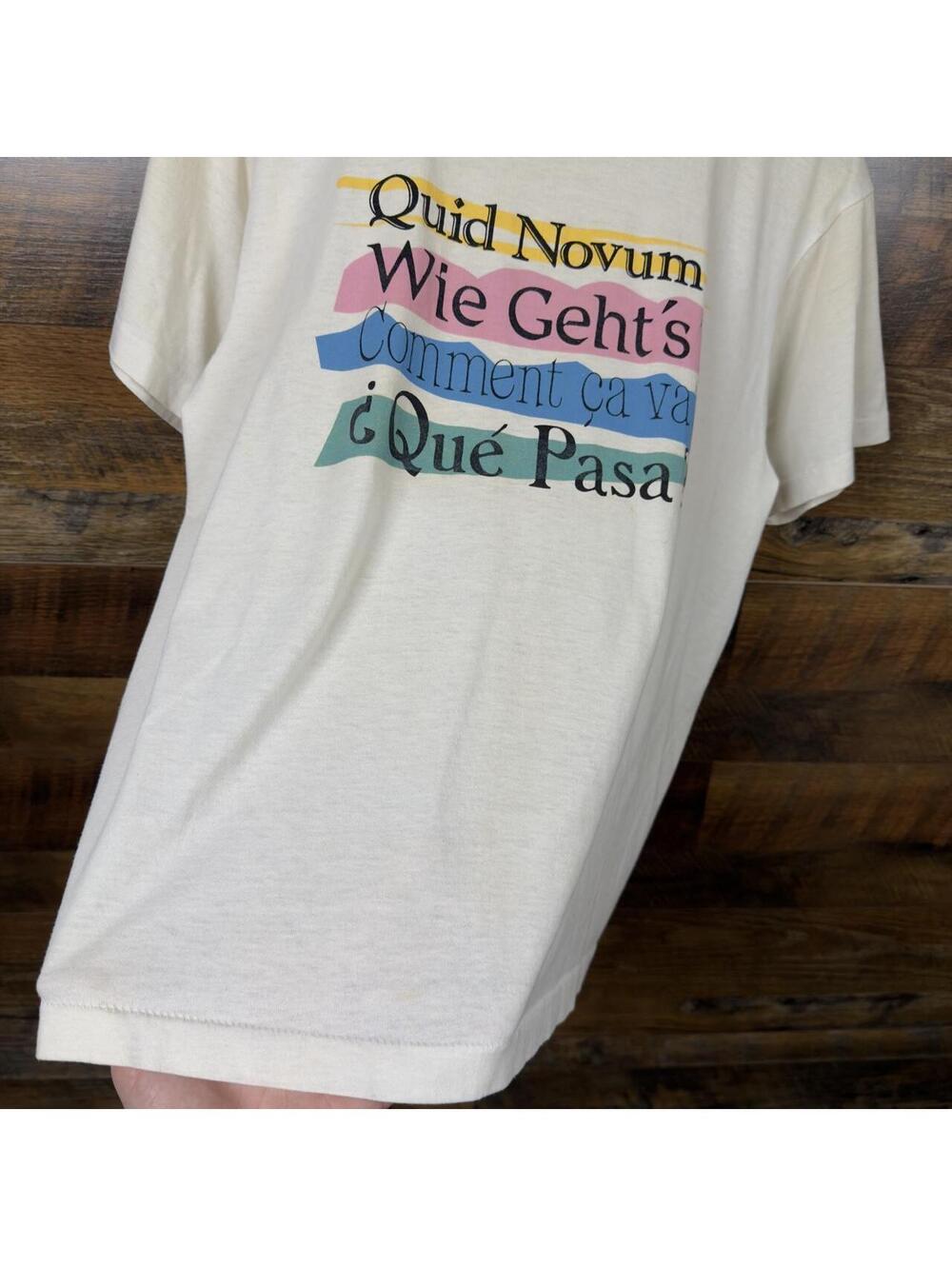 Vintage Screen Stars Best Multilingual Graphic T Shirt Large Made USA - Picture 6 of 8